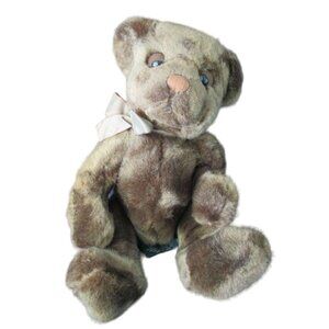 Tartufo Chocolate Brown Sleepy Eyed 10" Plush Bear by Russ Retired GUCLight Brow